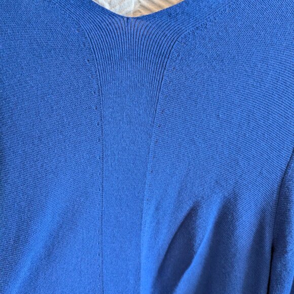 Talbots No-Close Cardigan Royal Blue Size L Classic Open Cardigan Duster - Picture 12 of 15